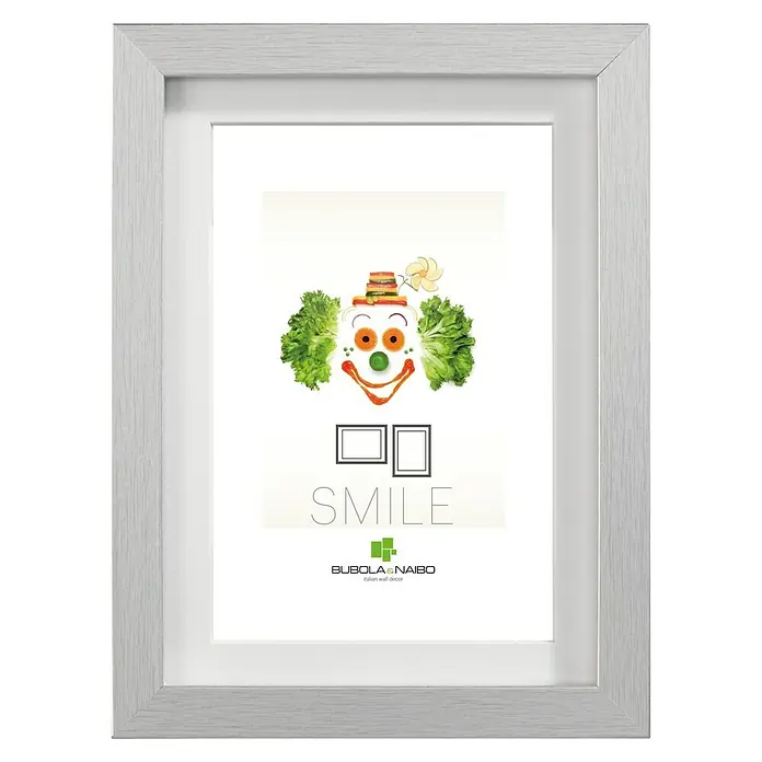 Marco de fotos Ennevi - Plateado, 50 x 70 cm, Madera
