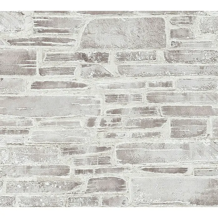 AS Creation Il Decoro Papiertapete Steine - Grau/Rot, Steinoptik, 10,05 x 0,53 m - Detailaufnahme