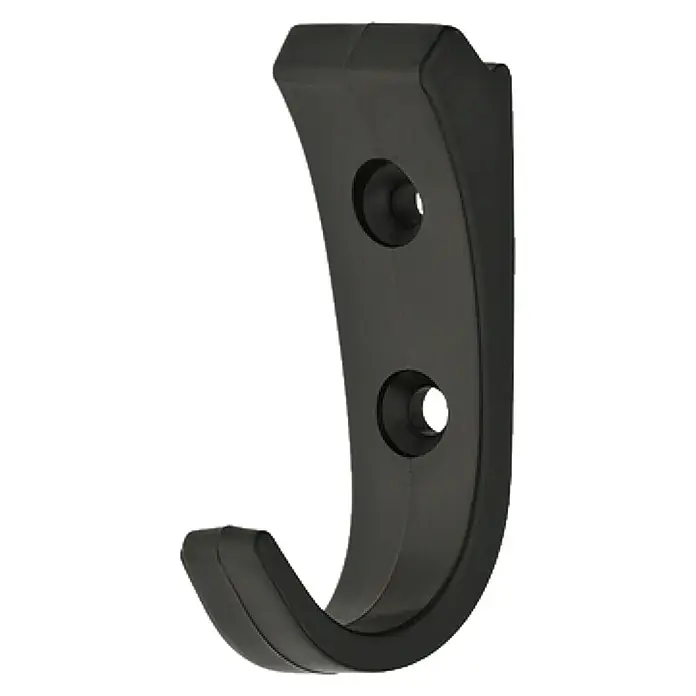 Häfele Garderobenhaken Kunststoff - L x H: 23 x 70 mm, Schwarz - Vorderansicht