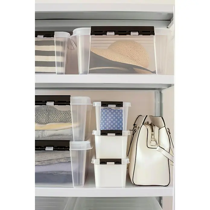 SmartStore Aufbewahrungsbox Classic - L x B x H: 38 x 14 x 11 cm, Kunststoff, Transparent - Stimmungsaufnahme