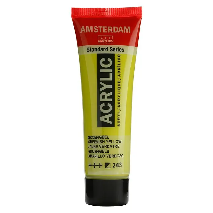 Talens Amsterdam Pintura acrílica Standard - Amarillo verdoso, 20 ml, Tubo