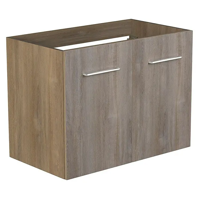Camargue Espacio Kupaonski ormarić za nasadni umivaonik - 80 x 46 x 60 cm, 2 vrata, Faro - Pogled sprijeda