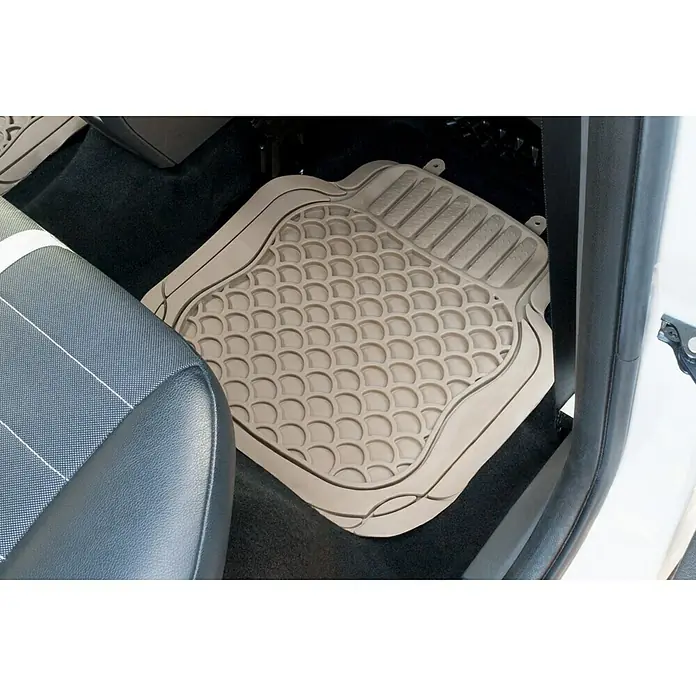 Goodyear Juego de alfombrillas para vehículo - 4 piezas, Beige