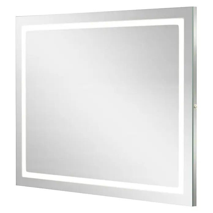 Camargue Espacio Ogledalo s LED rasvjetom - 120 x 90 cm, S prekidačem za prevrtanje - Pogled sprijeda