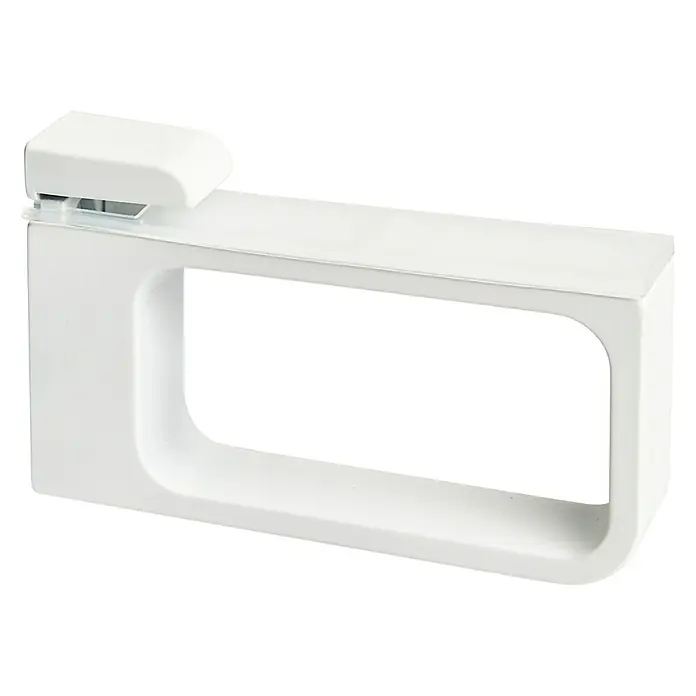 Format Wandregalhalter Clapton - L x B x H: 10 x 6 x 1,9 cm, Weiß - Vorderansicht