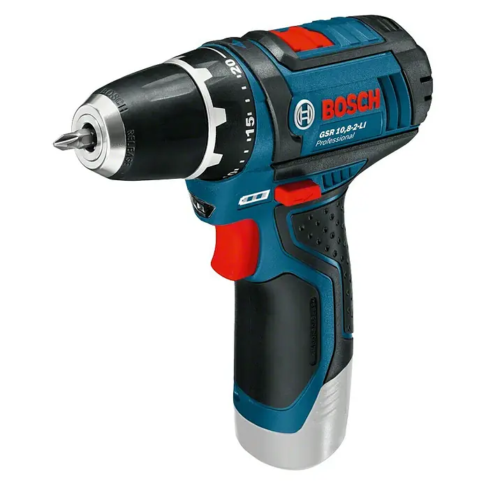 Bosch Professional Taladro atornillador de batería GSR 12V-15 L-Boxx - 12 V, Sin batería, Número de revoluciones de marcha en vacío: 0 r.p.m. - 1.300 r.p.m. - Vista de perfil izquierdo