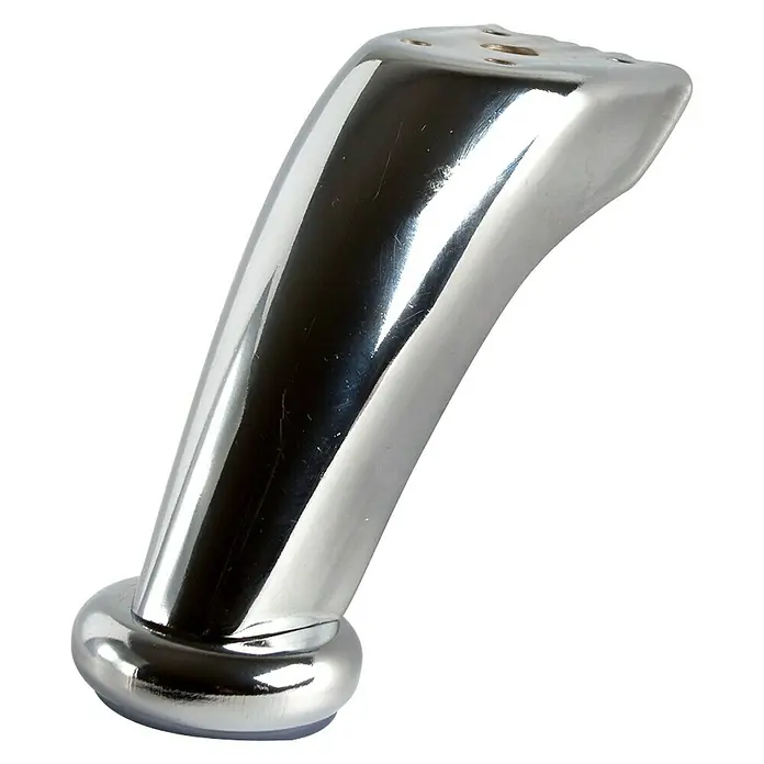 Pata para muebles - L x An x Al: 4,5 x 4,5 x 10 cm, Cromo