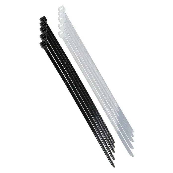 Set de bridas para cables - Negro, Blanco, L x An: 200 x 2,6 mm, 450 uds.