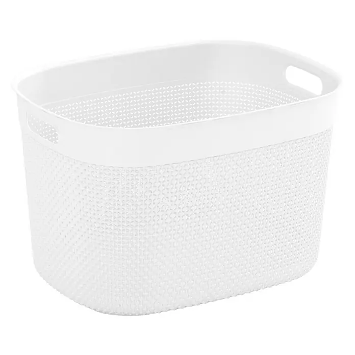 Keter Korb Filo XL - L x B x H: 33 x 44 x 27 cm, Weiß - Linke Seitenansicht