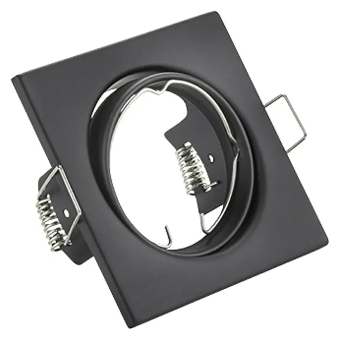 Trio Lighting Foco empotrable cuadrado Jura - 15 W, GU10, Negro