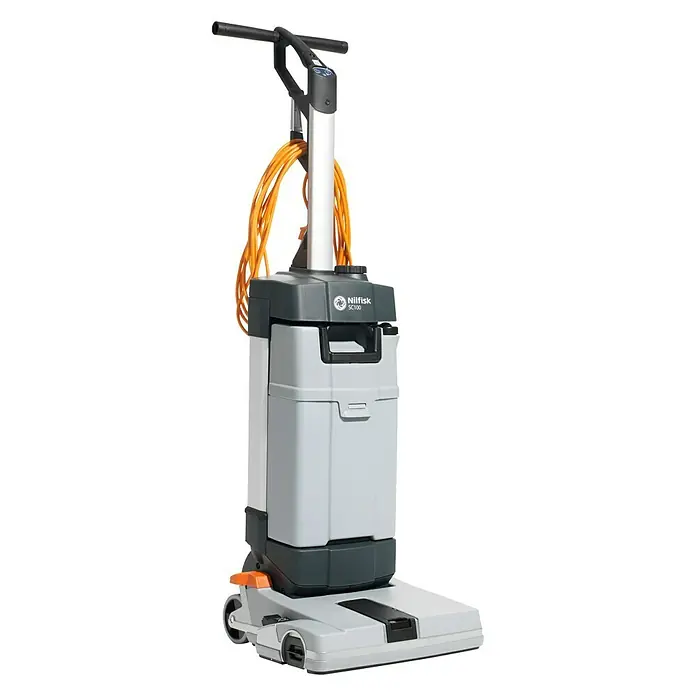 Nilfisk Scheuersaugmaschine SC 100 E - 800 W, Arbeitsbreite: 310 mm, Flächenleistung: 310 m²/h - Linke Seitenansicht
