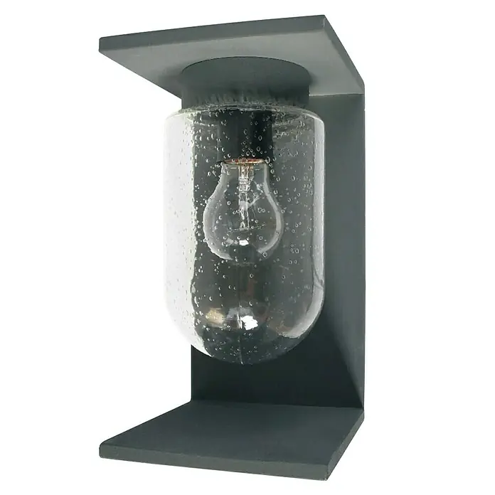 Starlux Vanjska zidna svjetiljka Elua - 40 W, 19 x 14 x 25,5 cm, Antracit, IP44 - Pogled sprijeda