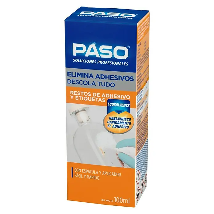 Paso Eliminador de adhesivo - 100 ml, Botella