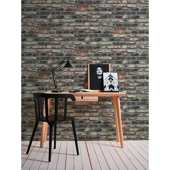 AS Creation Il Decoro Vliestapete Steine - Grau/Rot, Steinoptik, 10,05 x 0,53 m - Stimmungsaufnahme