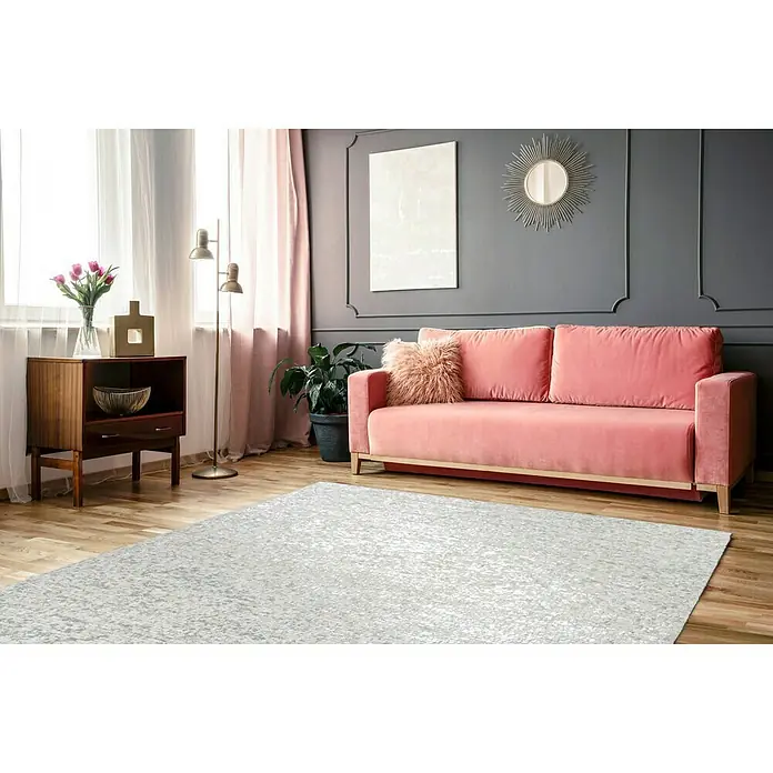 Kayoom Echtlederteppich Finish - Weiß, 150 x 80 cm, 100 % Leder - Stimmungsaufnahme