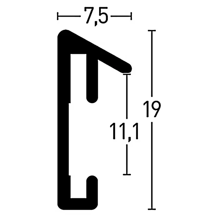 Nielsen Bilderrahmen Pixel - Weiß, 20 x 15 cm, Aluminium - Skizze