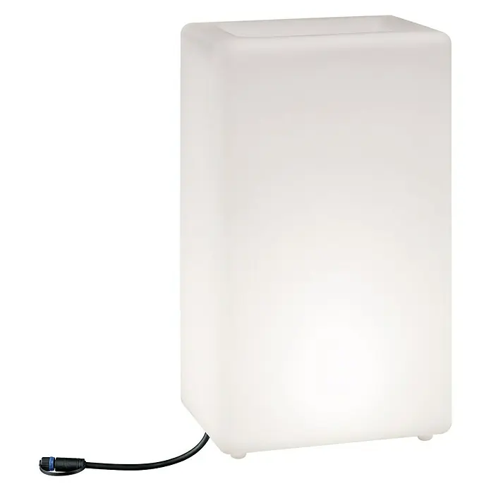 Paulmann Plug & Shine LED-Dekoleuchte Plant - 6,5 W, Weiß, L x B x H: 30 x 23 x 50 cm - Vorderansicht