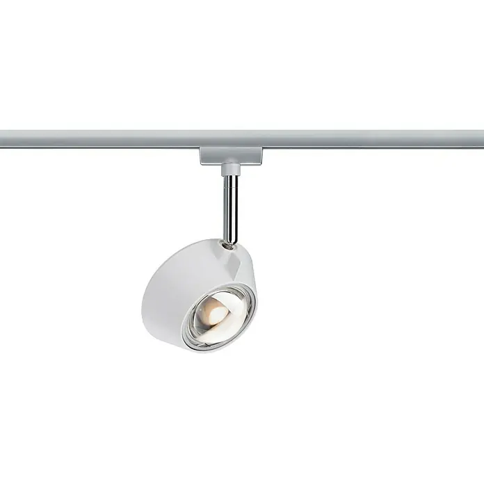 Paulmann URail LED-Spot Sabik - 13,4 W, Chrom matt, Weiß, L x B x H: 11,7 x 6,2 x 22,5 cm - Vorderansicht