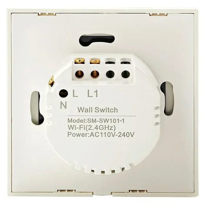 Nedis Smartlife Funk-Lichtschalter - 1-fach, Weiß, Max. Anschlussleistung: 300 W - Vorderansicht
