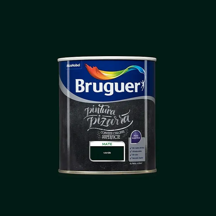 Bruguer Esmalte de pizarra Acrylic - Verde, 750 ml, Mate, Base al agua