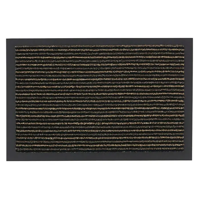 Astra Fußmatte Jade - Streifen, Schwarz/Braun, 80 x 60 cm, 100 % Polypropylen