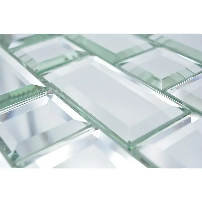 Mosaikfliese Mirror Metro XSPM 05 - 29,8 x 29,8 cm, Transparent, Glänzend - Detailaufnahme