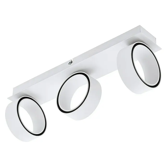 Eglo LED-Deckenleuchte Albariza - 15 W, L x B x H: 47,5 x 14,5 x 8 cm, Weiß, Warmweiß - Vorderansicht