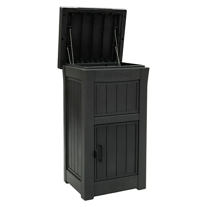 Keter Paketbox ParcelDropBox - 62,1 x 53,6 x 112 cm, Grau - Vorderansicht