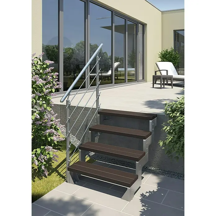 Dolle Treppenstufe Trimax Gardentop - 80 x 22 x 4 cm, Dunkelbraun - Stimmungsaufnahme