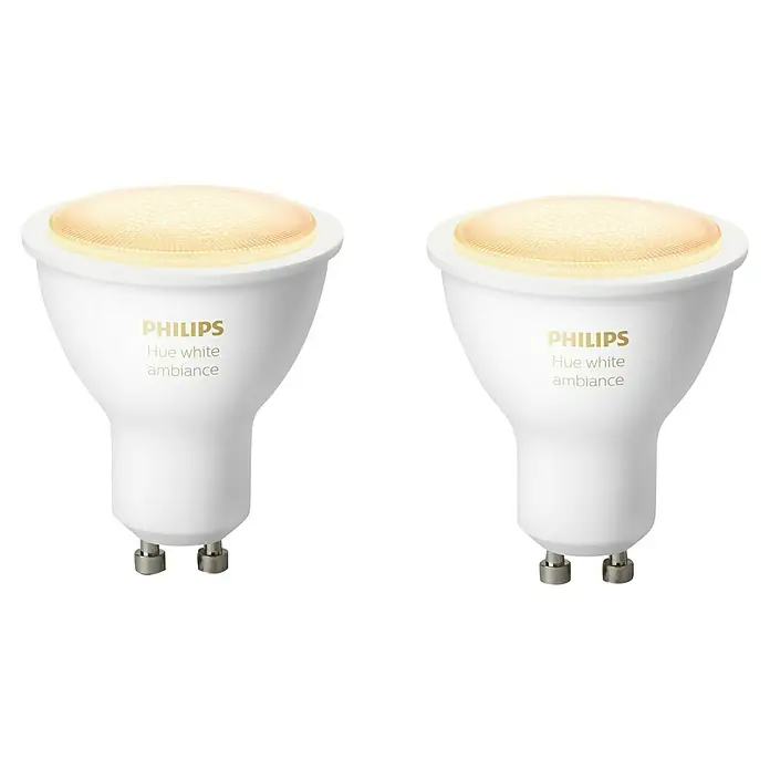 Philips Hue Set LED žarulja White Ambiance - GU10, 5 W, Podesiva temperatura boje, Može se prigušiti, 2 kom