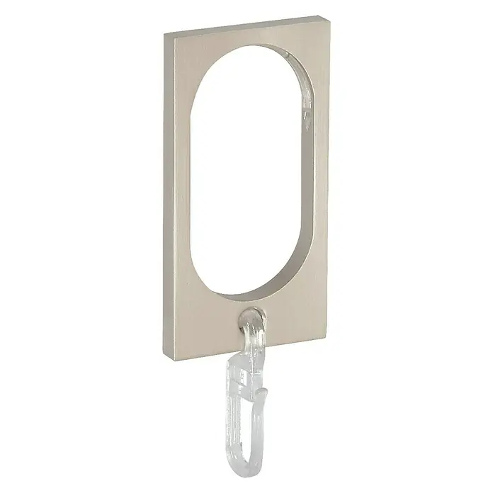 Expo Ambiente Gardinenring Rechteck - Edelstahloptik, Geeignet für: 32 x 11 mm Profil, 8 Stk. - Vorderansicht