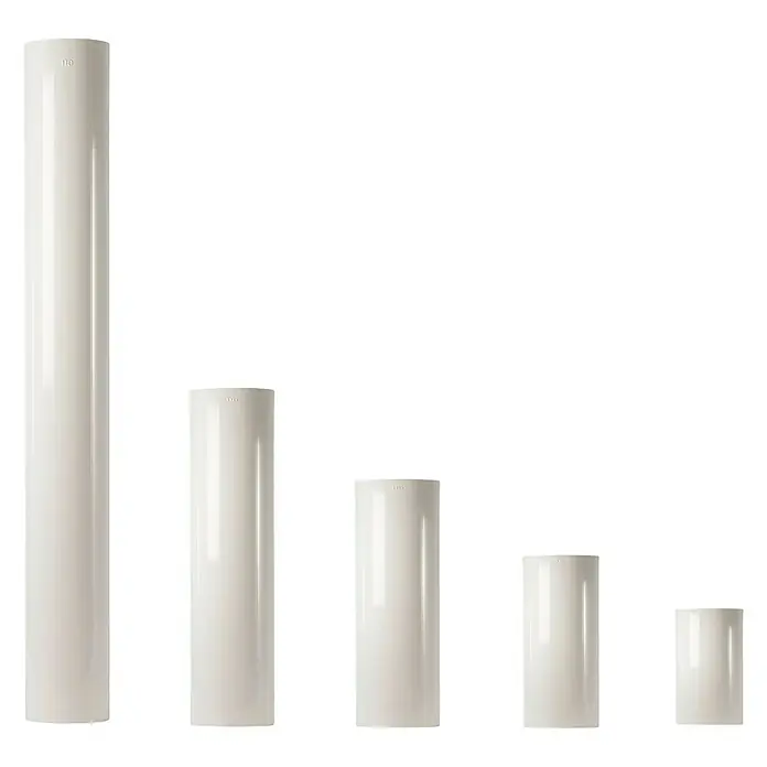 Bertrams Ofenrohr - Ø x L: 130 x 500 mm, Pulverbeschichtet, Weiß