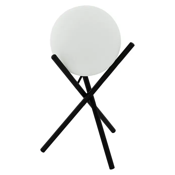 Eglo Lámpara de sobremesa Castellato - 28 W, Ø x Al: 15 x 33 cm, Negro, Blanco, E14