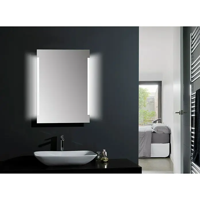 DSK LED-Lichtspiegel Chrystal Stripe - 50 x 70 cm, Mit Kippschalter
