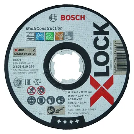 Bosch Professional X-Lock Disco de corte Multi Construction