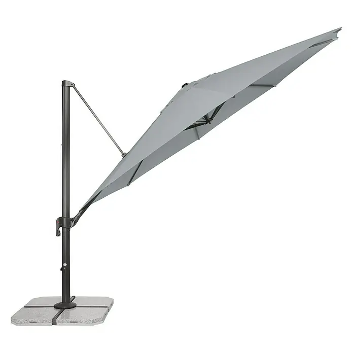 Derby Ravenna Pendelschirm Ravenna - Grau, Durchmesser: 392 cm - Vorderansicht