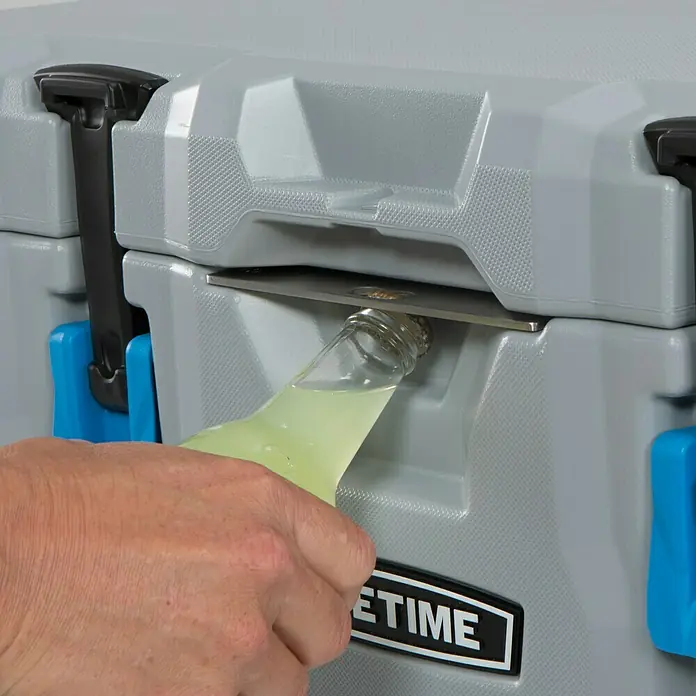Lifetime Kühlbox - L x B x H: 44 x 69 x 44 cm, Grau, 52 l - Detailaufnahme