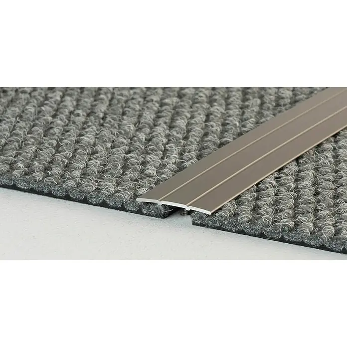 LOGOCLIC Übergangsprofil 132 - Edelstahl matt, 1 m x 38 mm x 2,5 mm, Montageart: Kleben - Detailaufnahme