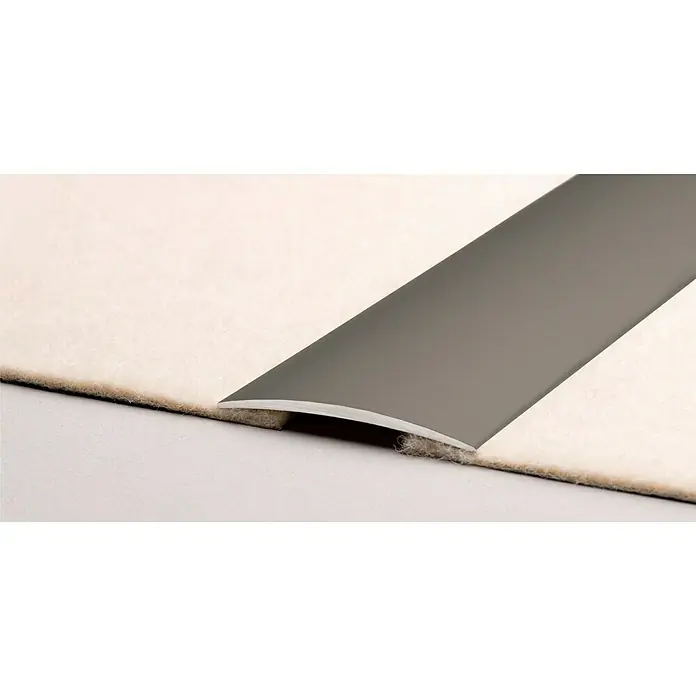 LOGOCLIC Übergangsprofil 134 - Edelstahl matt, 1 m x 60 mm x 5 mm, Montageart: Kleben - Detailaufnahme
