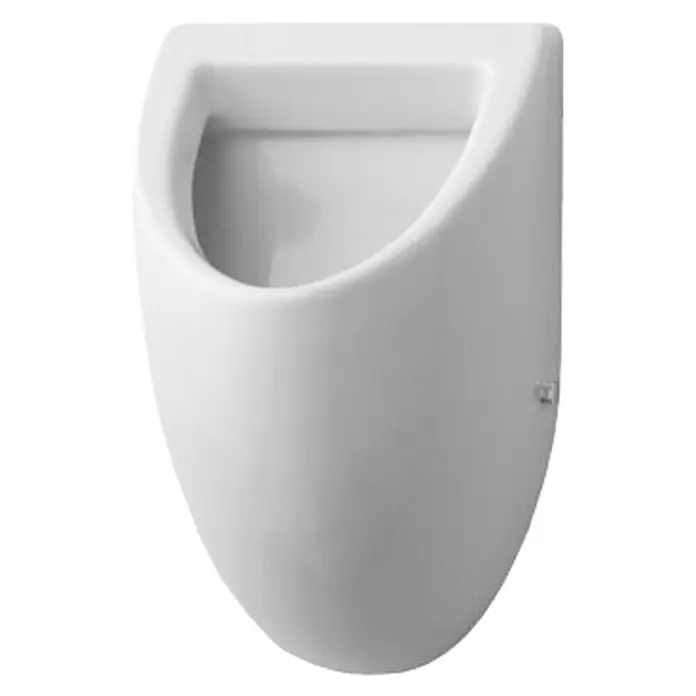 Duravit Urinal Fizz - Mit schmutzabweisender Glasur, Zulauf: Hinten, Absaugspülung, Farbe: Weiß, Ohne Zielobjekt, Geeignet für: Montage ohne Deckel - Vorderansicht