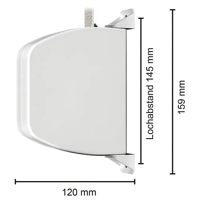 Schellenberg Aufschraubwickler Mini - L x B x H: 159 x 120 x 22 mm, Gurtbreite: 14 mm, Weiß