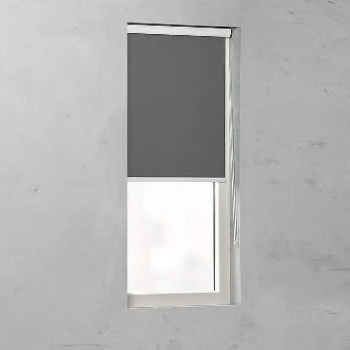 Rollo mit Kassette - B x H: 70 x 175 cm, Grau - Vorderansicht
