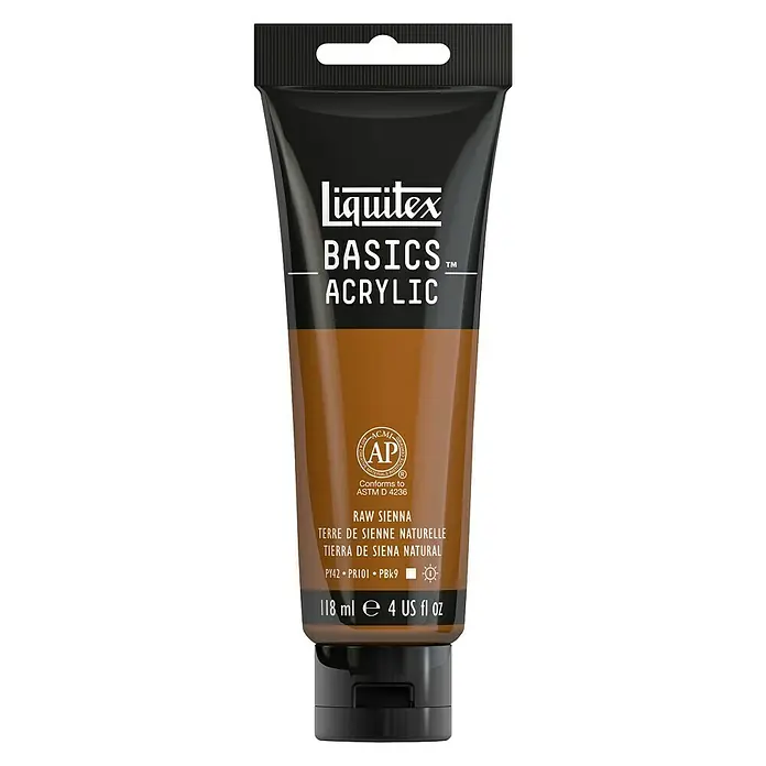 Liquitex Basics Akrilna boja - Boja: Siena prirodno, 118 ml, Tuba - Pogled sprijeda