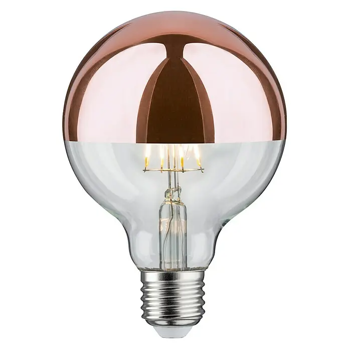 Paulmann LED-Leuchtmittel - E27, Warmweiß, Klar/Kupfer, G95, Glänzend - Vorderansicht