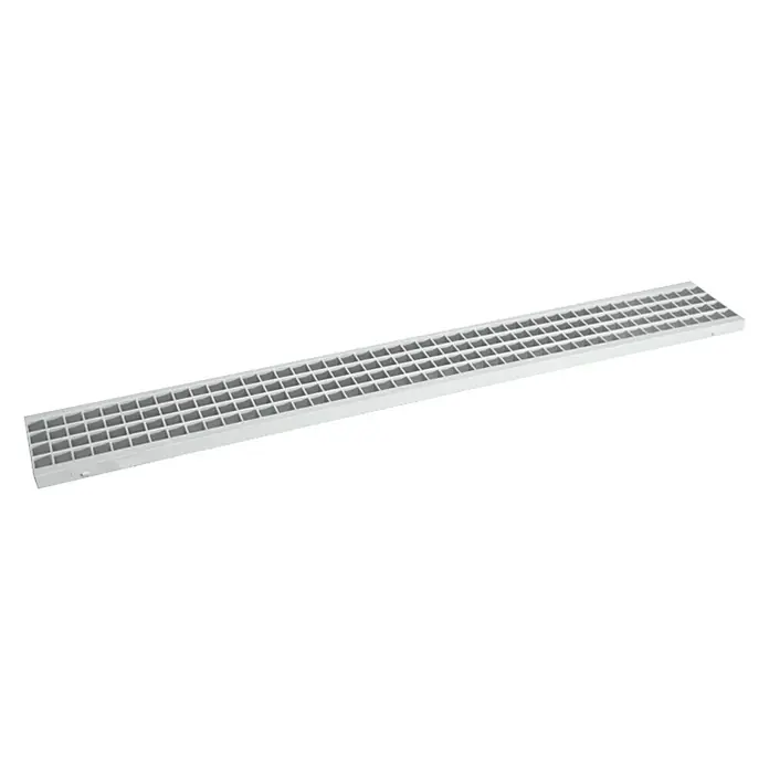 Dakota Rejilla de alcantarillado para canaleta gris - 1 m x 13 cm x 2 mm, Polipropileno