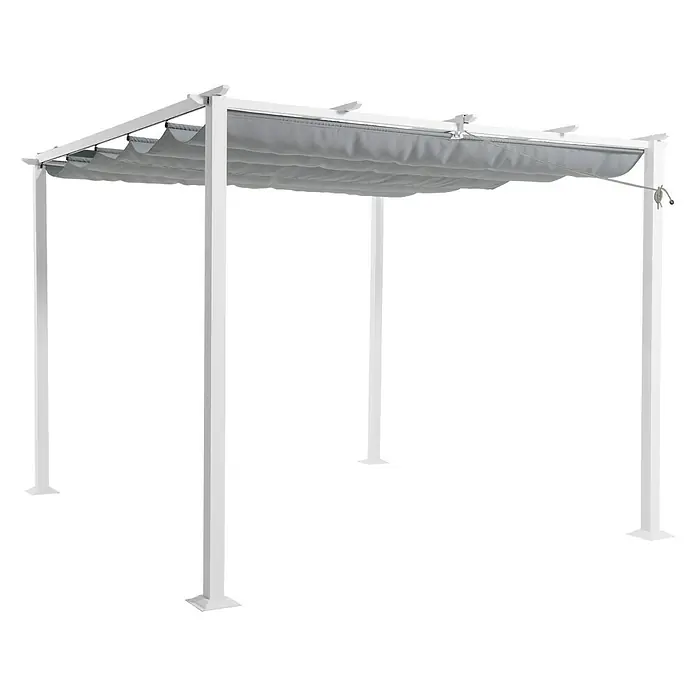Sunfun Pérgola con toldo corredero Jakarta II - L x An: 300 x 300 cm