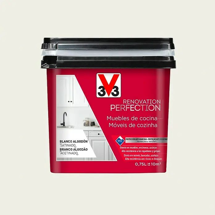 V33 Esmalte Cocinas Renovation Perfection - Lino, 750 ml, Satinado