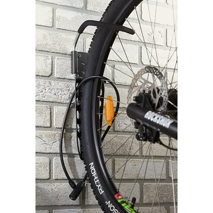 Mottez Fahrrad-Wandhalter XL - L x B x H: 18 x 14 x 36 cm, Traglast: 20 kg - Anwendungsbeispiel