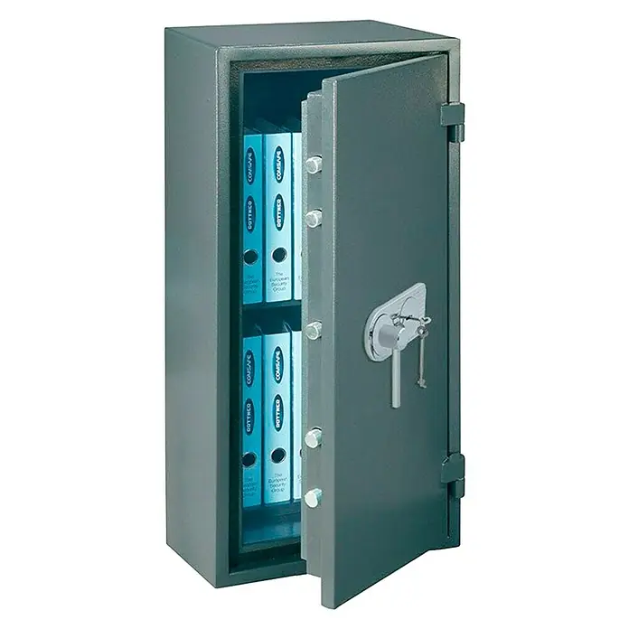 Rottner Brandschutztresor Fire Profi Premium - Doppelbart-Hochsicherheitsschloss, L x B x H: 45,5 x 54,5 x 98 cm, Anthrazit