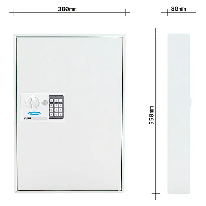 Rottner Schlüsselkasten S 100 - L x B x H: 80 x 38 x 55 cm, Geeignet für: 100 Schlüssel, Elektronisches Zahlenschloss